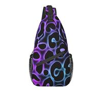 Sling Chest Crossbody Bag Antirrobo Impermeable Hombro Mochila Mochila Casual para Deportes Gimnasio Yoga, para Purple Cheetah Leopard