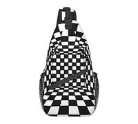 Sling Chest Crossbody Bag Antirrobo Impermeable Hombro Mochila Mochila Casual para Deportes Gimnasio Yoga, para Trippy Checkerboard