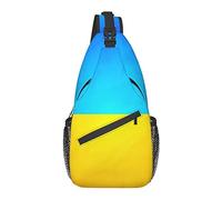 Sling Chest Crossbody Bag Antirrobo Mochila de Hombro Impermeable Mochila Informal para Deportes Gimnasio Yoga, para Ucrania Bandera ucraniana
