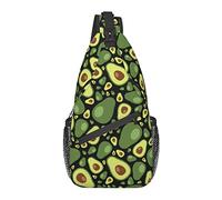 Sling Chest Crossbody Bag Mochila de Hombro Impermeable antirrobo Mochila Informal para Deportes Gimnasio Yoga, para patrón de Aguacate