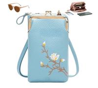 Sling Cross-Body Wallet with Cell Phone Holder, Light Multiple Slots Women Wallets, Retro Anti-Theft Coin Clutch Bag
