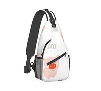 Sling Mochila Viaje Senderismo Mochila Cute-Pink-Pig-Piggy-Kawaii Cuerda Bandolera Bandolera