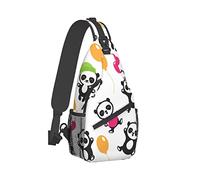 Sling Mochila Viaje Senderismo Mochila Panda-Bear-New-Year Cuerda Bandolera Bandolera
