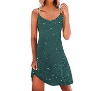 Sling Sexy Dress for Spring Summer Women(Green,S)