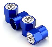 SLINGDA 4 Uds.Tapas Antipolvo para válvula de neumático de Coche para Tesla Roadster Cybertuck Model 3 S X Y Hexagonal Aleación para neumático a Prueba de Polvo Tapa