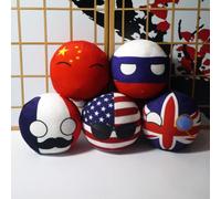 SLINGDA 5pcs Country Ball Plushies Pelota Polaca Juguete De Peluche NiñOs PaíS Juguete De Peluche Mini Colgante Felpa Lindo Llavero Anime Peluche Juguete NiñO NiñA Regalo 10cm / 4in