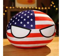 SLINGDA Country Ball Plushies Pelota Polaca Juguete De Peluche NiñOs PaíS Juguete De Peluche Mini Colgante Felpa Lindo Llavero Anime Peluche Juguete NiñO NiñA Regalo 10cm / 4in