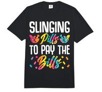 Slinging Pills to Pay The Bills Funny Pharmacist Watercolor Comfort Colors Adult Heavyweight T-Shirt