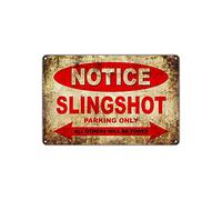 Slingshot - Letrero vintage retro de metal con texto en inglés "Motorcycles Bikes Only All Others Will Be Towed", decoración de metal, para tienda de arte, cueva, bar, placa de estaño de 8 x 12