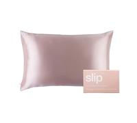 SLIP 22 Momme Funda de Almohada de Seda en 51 x 76 cm - de 100% Seda de Morera, con Cremallera, Transpirable, Ideal para Personas alérgicas, Rosa