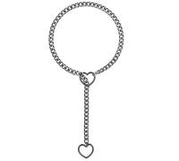 Slip Chain Choker para mujeres | Collar de la junta tórica del corazón, gargantilla de la cadena de enlaces cubanos, joyería de bloqueo en de corazón ajustable para niñas y mujeres