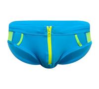Slip da uomo con cerniera frontale ritagliata in rete Sexy Alla Moda con Cut-out dei Nuovi (Blue, XXL) #1