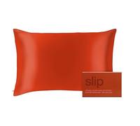 SLIP Funda de Almohada de Seda 22 Momme, 51 x 76 cm, diseño Petal - de Seda 100% de Morera, con Cremallera, Transpirable, Ideal para Personas alérgicas, Rojo