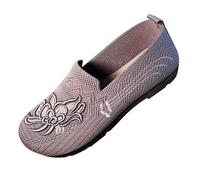 Slip In Zapatos Mujer Tela Zapatillas Zapatillas de Caminar Zapatos de Tirantes Zapatos Planos para Exterior Para Ropa Casual Zapatillas de Camino Flores Zapatillas de Verano para Correr Verano