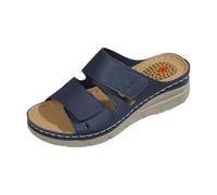 Slip on Sandals for Women Wide Fit Orthopedic Mules Comfortable Walking Sandals Summer Beach Peep Toe Thick Platform Slippers for Plantar Fasciitis Non Slip Cushion Wedge Slides