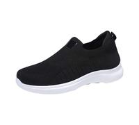 Slip on Sneaker Herren Extra Breite Turnschuhe Herren leichte Gym Schuhe Mesh atmungsaktiv Sportschuhe Diabéticos Dolorelindernder Schlupfschuhe Bogenunterstützung Walkingschuhe Running Shoes, Negro