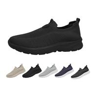 Slip On Sneaker Herren Schlupfschuhe Herren bequeme Herren Walking schuhe Leicht Sportschuhe Weich Hallschuhe Mens Trainers weiche Sohle Orthopädische Schuhe Sportlich Freizeitschuhe, Negro , 40 EU