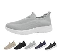 Slip On Sneaker Herren Schlupfschuhe Herren bequeme Herren Walking schuhe Leicht Sportschuhe Weich Hallschuhe Mens Trainers weiche Sohle Orthopädische Schuhe Sportlich Freizeitschuhe, gris, 44 EU