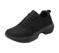 Slip On Sneaker Herren Sommer Halbschuhe Wanderschuhe Plateau atmungsaktiv Walking schuhe Joggingschuhe Damen Schnürschuhe Laufschuhe Tennisschuhe rutschfeste Gedämpft Freizeitschuhe, Negro , 45 EU