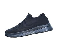 Slip on Sneaker Herren Sportschuhe Mesh leichte Freizeitschuhe Mesh atmungsaktiv Laufschuhe ohne Schnürschuhe Turnschuhe rutschfest Joggingschuhe Dämpfung Walking Schuhe leichte Sommerschuhe, Negro