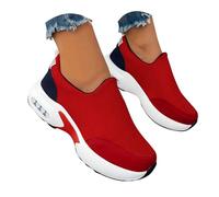 Slip On Sneakers - Zapatillas deportivas para mujer, para el tiempo libre, para mujer, para viajes, suela suave, zapatos cómodos, para exteriores, de malla, para correr, deportes, transpirables, color