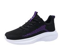 Slip On Sneakers Zapatillas deportivas para mujer, zapatillas de deporte para mujer, zapatillas de deporte con patrón de malla, transpirables, cómodas, antideslizantes, grandes, con encaje, par de