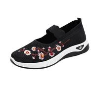 Slip On Sneakers - Zapatillas deportivas para mujer, zapatillas deportivas de moda, transpirables, cómodas, suelas planas, ligeras, lisas, de color sólido, con boca plana, zapatillas negras para mujer