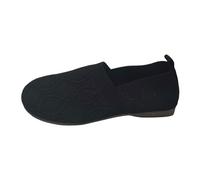 Slip On Sneakers Zapatos casuales para mujer, mocasines de boca plana, zapatos individuales de moda para mujer, fondo suave, punta redonda, informales, voladores, tejidos, cómodos, pantuflas para