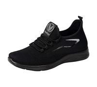 Slip On Zapatillas Zapatos Deportivos de Moda para Primavera y Verano para Hombre, Zapatos Ligeros de Fondo, Malla Tejida con Mosca elástica, Transpirable, Estilo cómodo e Informal (Black, 40)