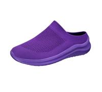 Slip On Zapatos Casuales Mujer Zapatos Traseros Abiertos Mujer Transpirables Zapatillas de Malla de Punto Casual Zapatos de Caminar con Suela Suave Gruesa Suave Ligero Zapatos Casual Para Caminar Al