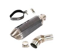 Slip Para YZF R3 Para R25 Para MT-03 Terminales De Escape Silenciador 370 Mm Sistema De Tubo De Enlace Medio Sistemas TUBO ESCAPE MODIFICADO(C)