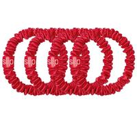 Slip - Pure Silk Skinny Scrunchies - Coleteros de seda red 4 St.