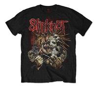 Slipknot - Camiseta de Metal, diseño con Texto en inglés Rost Apart Negro Negro (M