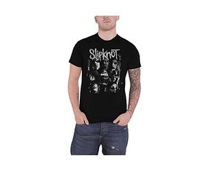 Slipknot Camiseta para hombre con logotipo blanco y negro con texto "We are not your kind"