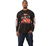 Slipknot Camiseta Spit It out Barcode Band Logo Nuevo Oficial Unisex Long, Negro, S