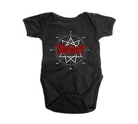 Slipknot Crezca El Bebé Star Band Logo Nuevo Oficial Negro 0 To 24 Months Size Small (3-6 months)