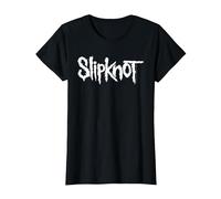 Slipknot - Logotipo Oficial Liso Camiseta, Mujer, Negro, L