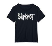 Slipknot - Logotipo Oficial Liso Camiseta, Mujer Tallas Grandes, Negro, 5XL Grande