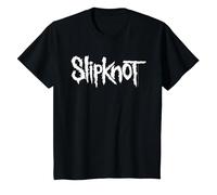 Slipknot - Logotipo Oficial Liso Camiseta, Niños, Negro, 6 años