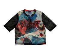Slipknot Mesh Crop Top T Shirt The End So Far Face New Official Womens Black, Negro, XXS