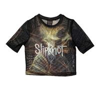 Slipknot Mesh Crop Top T Shirt The End So Far Profile Official Womens Black, Negro, XXS