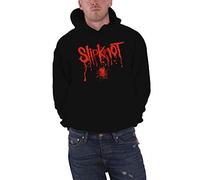 Slipknot Oficial Hombre Negro Sudadera con Capucha Splatter Band Logo Back Print