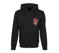 Slipknot - Sudadera con Cremallera Burn Me Away Estampado en Espalda para Adultos Unisex (S) (Gris Oscuro)