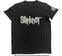 Slipknot Whiskey - Camiseta unisex - Logo y estrella aplique - Negro XL
