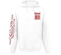 Slipknot Wait & Bleed Barcode Hombre Sudadera con Capucha Blanco 80% algodón, 20% poliéster Regular