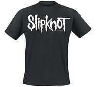 Slipknot White Logo Hombre Camiseta Negro S, 100% algodón, Regular
