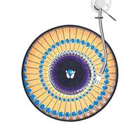 Slipmat Zoetrope Animado, tapetes giratorios con ilusión óptica para Reproductor de Discos de Vinilo, tapete para Discos de Vinilo Premium para DJs, coleccionistas de Vin ilo y exhibición de Arte