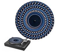 Slipmats Turntable 12 Inch - Optical Illusion Turntable Slipmat, Felt Record Player Slip Mat, Animated Visuals Music Accessories For Collectors Family Art Display Dj Musical Listening Audio Equipment