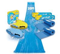 Slipn'Slide® 20 Metros Pack XXL | 2 Slip and Slide de 10 Metros + 2 Bodyboards para Deslizarse Mejor | Juego de Agua para Niños y Adultos | Tobogán | OriginalCup®