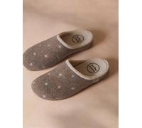 Slipper abierta con bordados luminiscentes para mujer | MONA-FT 38 TAUPE